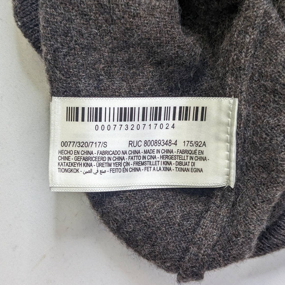 NWT Zara 100% CASHMERE Long Sleeve Pullover Crew Neck Sweater Brown Mens Small - Picture 5 of 6